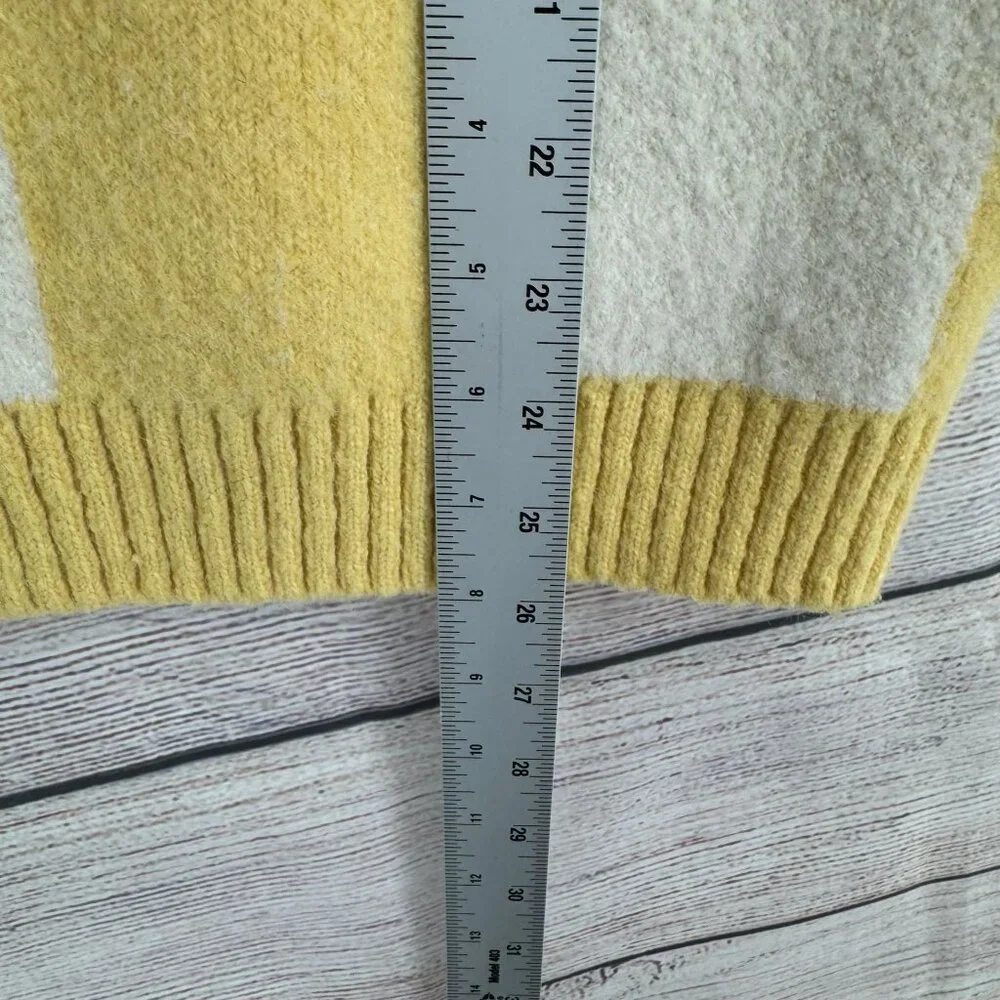 Vans Yellow & White Checkerboard Cardigan Sweater - Picture 12 of 14
